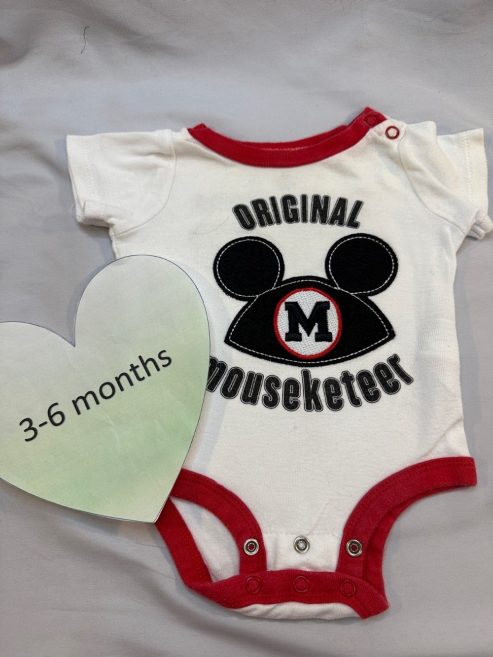 Disney White and Red "Original Mouseketeer" Bodysuit